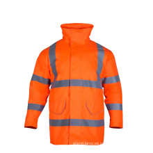 Chaqueta de alta visibilidad de su capucha de vellón de invierno impermeable